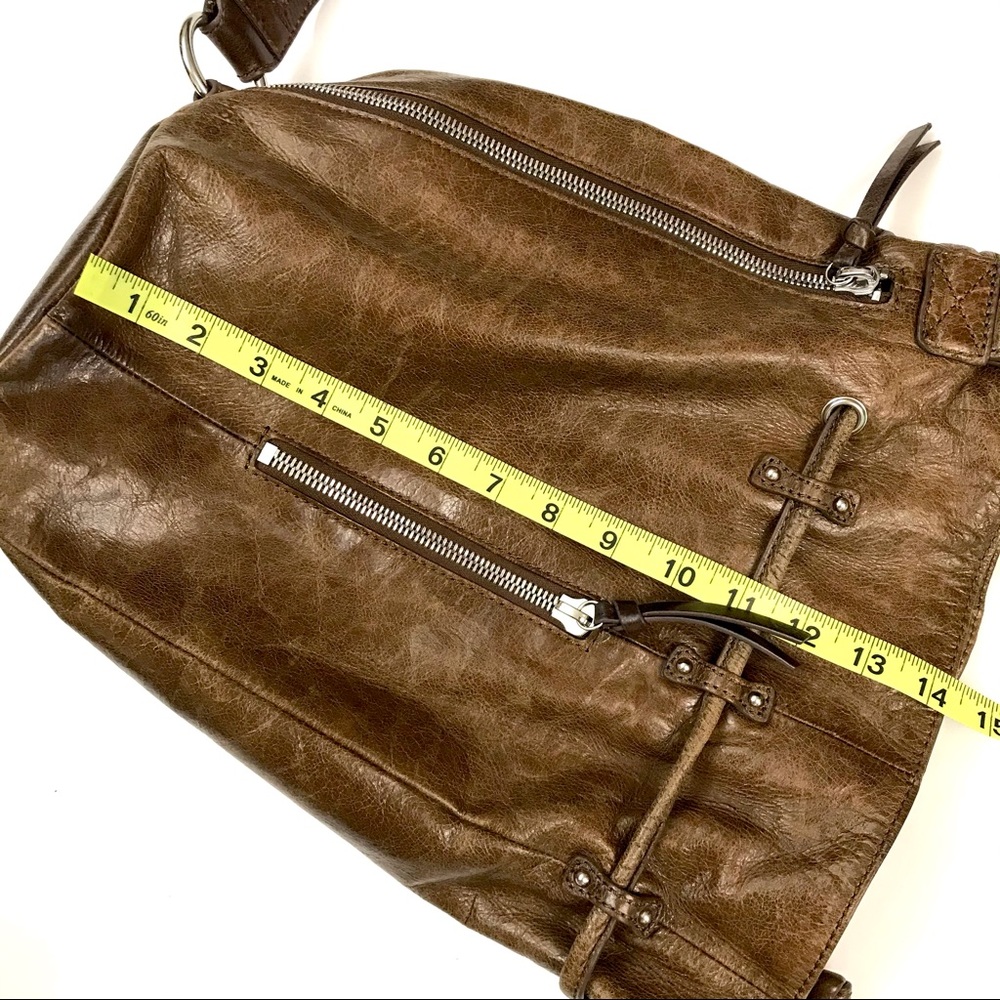 HOBO Brown Leather Drawstring Backpack - Picture 8 of 15
